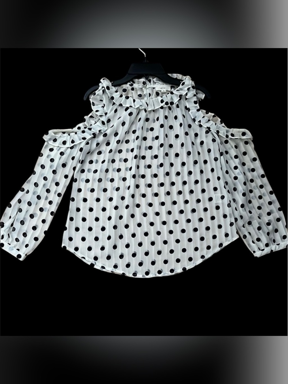 Polka Dot Ruffle Blouse
